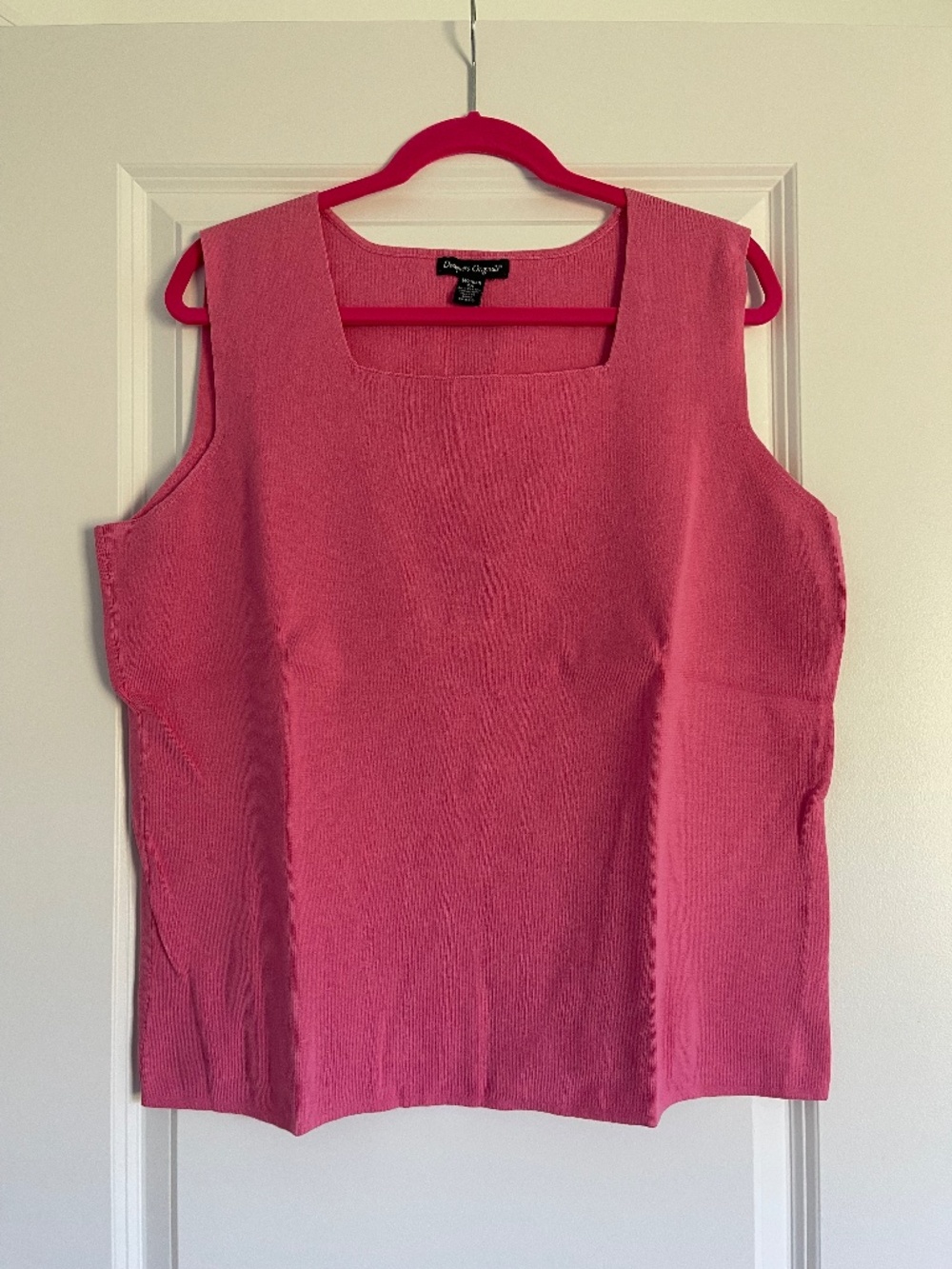 Designers Originals Pink Square-Neck Tank Size 2X